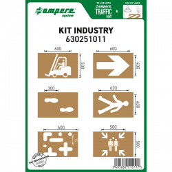 ampere reusable floor stencils - industry  kit